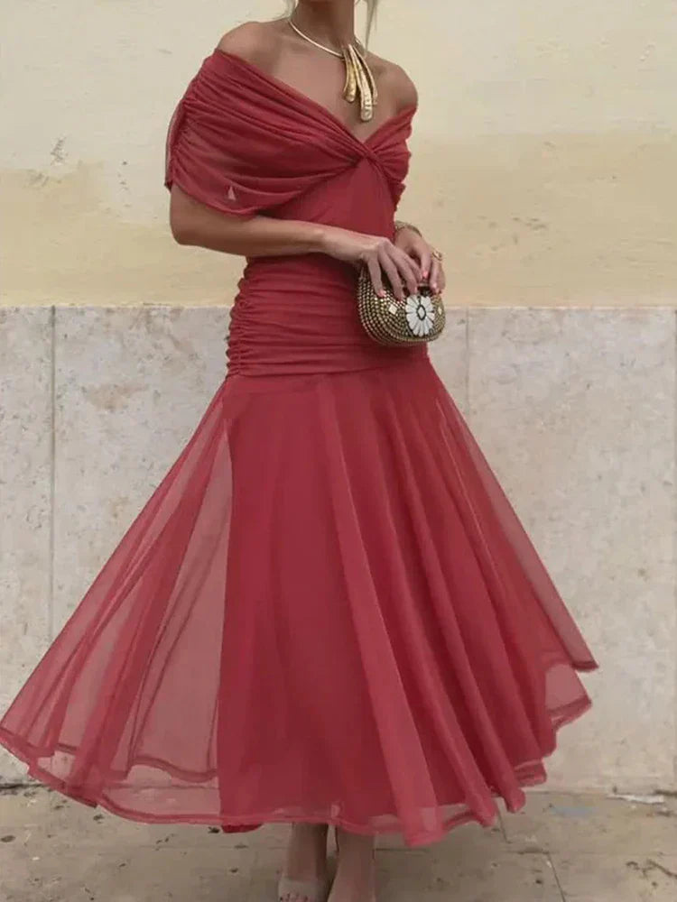 Luana – Elegantna haljina s V-izrezom