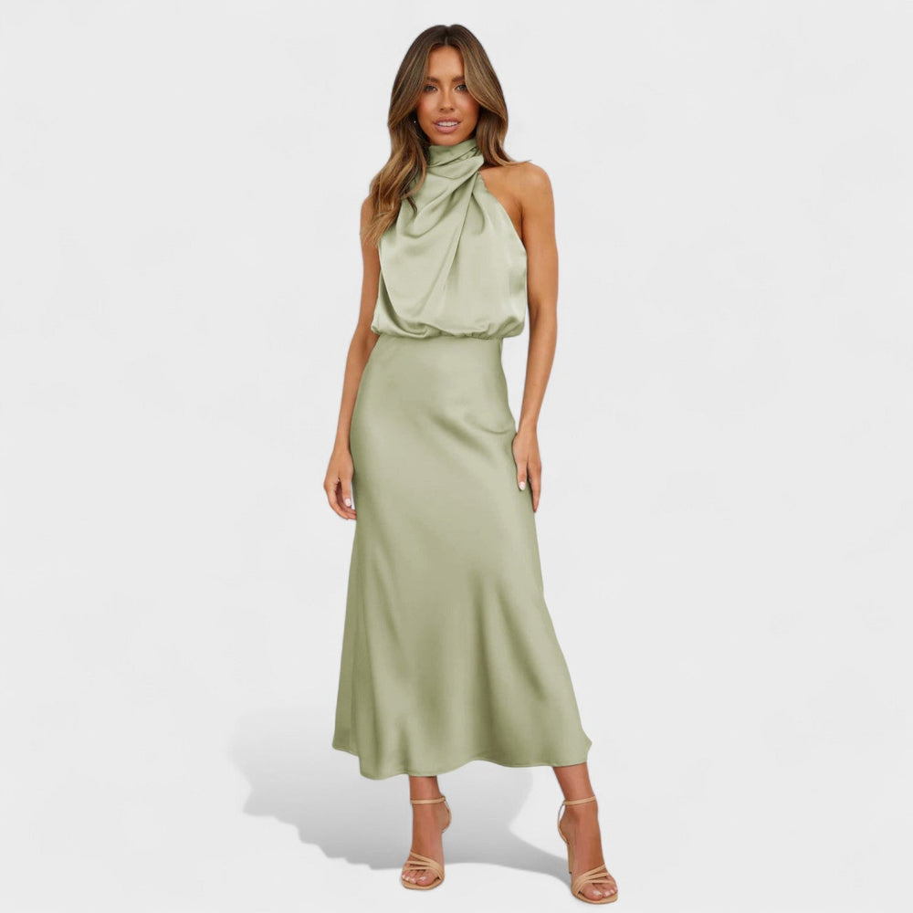 Alba - Elegantna satenasta obleka