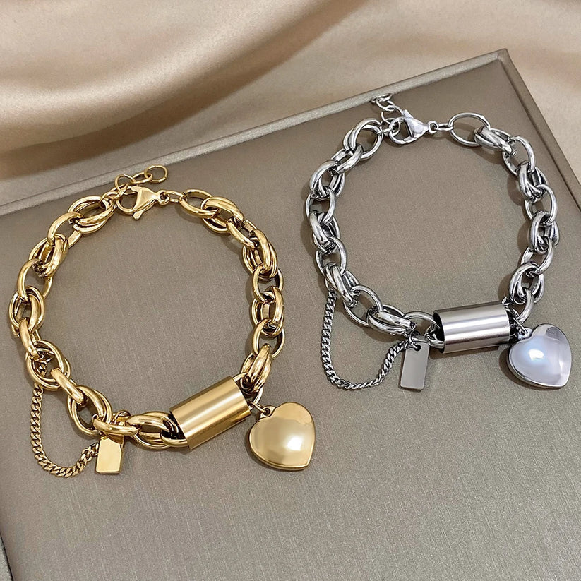 Dickes Armband Heartened | Gold