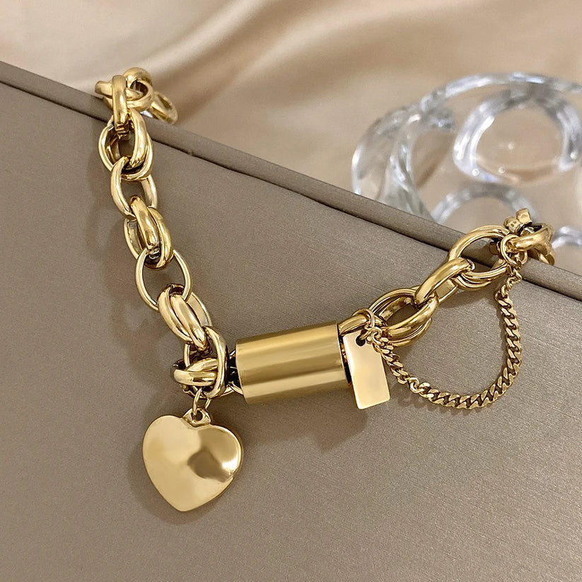 Dickes Armband Heartened | Gold