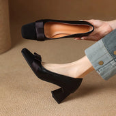 Rafaela | Sapatos de Salto Largo com Laço