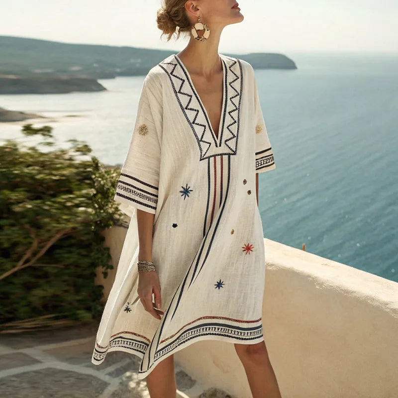 Vestido de Praia Elegante e Versátil para Dias de Verão