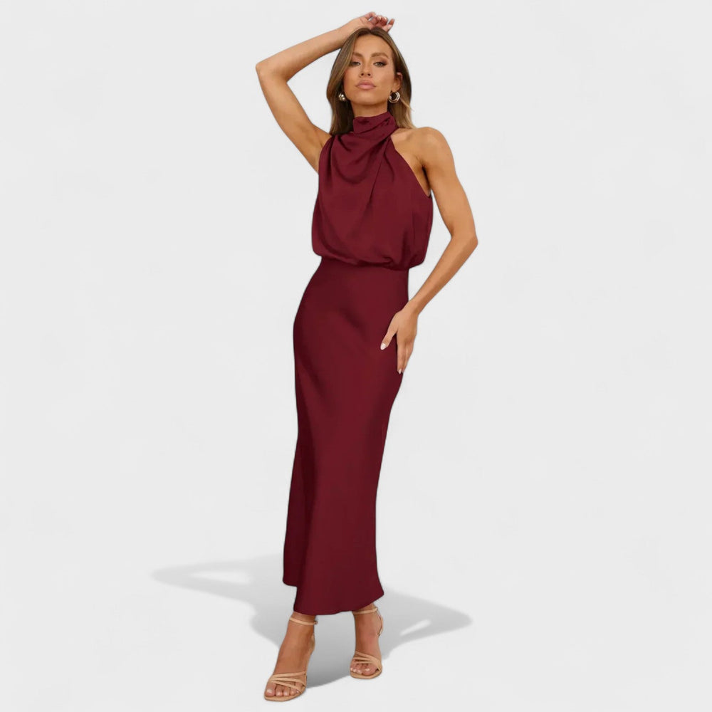 Alba - Elegantna satenasta obleka