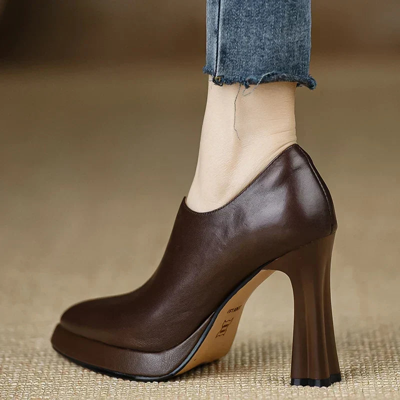 Lívia | Sapatos de Salto Largo com Biqueira Pontiaguda