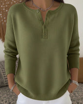 Ernesta | Maglione in Maglia con Bottoni Henley