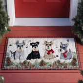 Tapete de Entrada Schnauzer de Natal