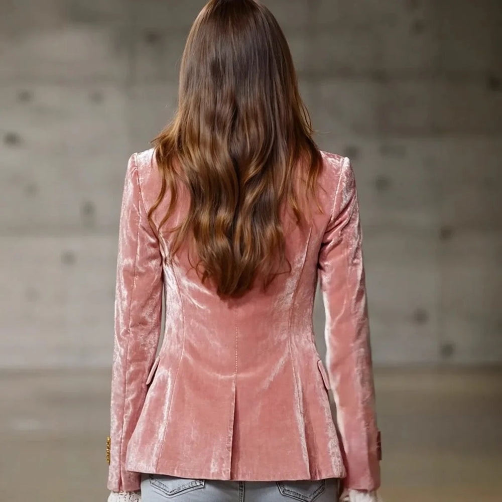 Honorata | Blazer de Veludo com Renda