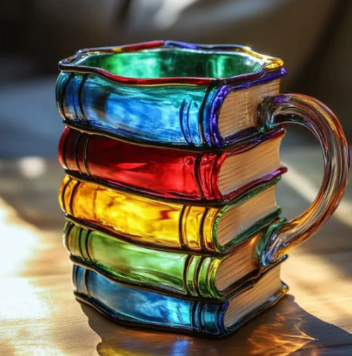 Caneca Livros Coloridos 3D
