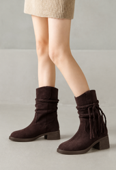 Camille | Botins de Camurça com Franjas