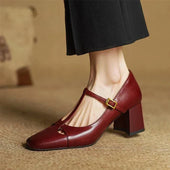 Odete | Sapatos de Salto Clássicos com Tira em T