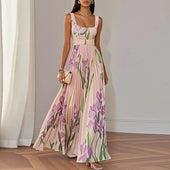 Oriana | Vestido Comprido Floral Evasé