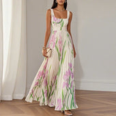 Oriana | Vestido Comprido Floral Evasé