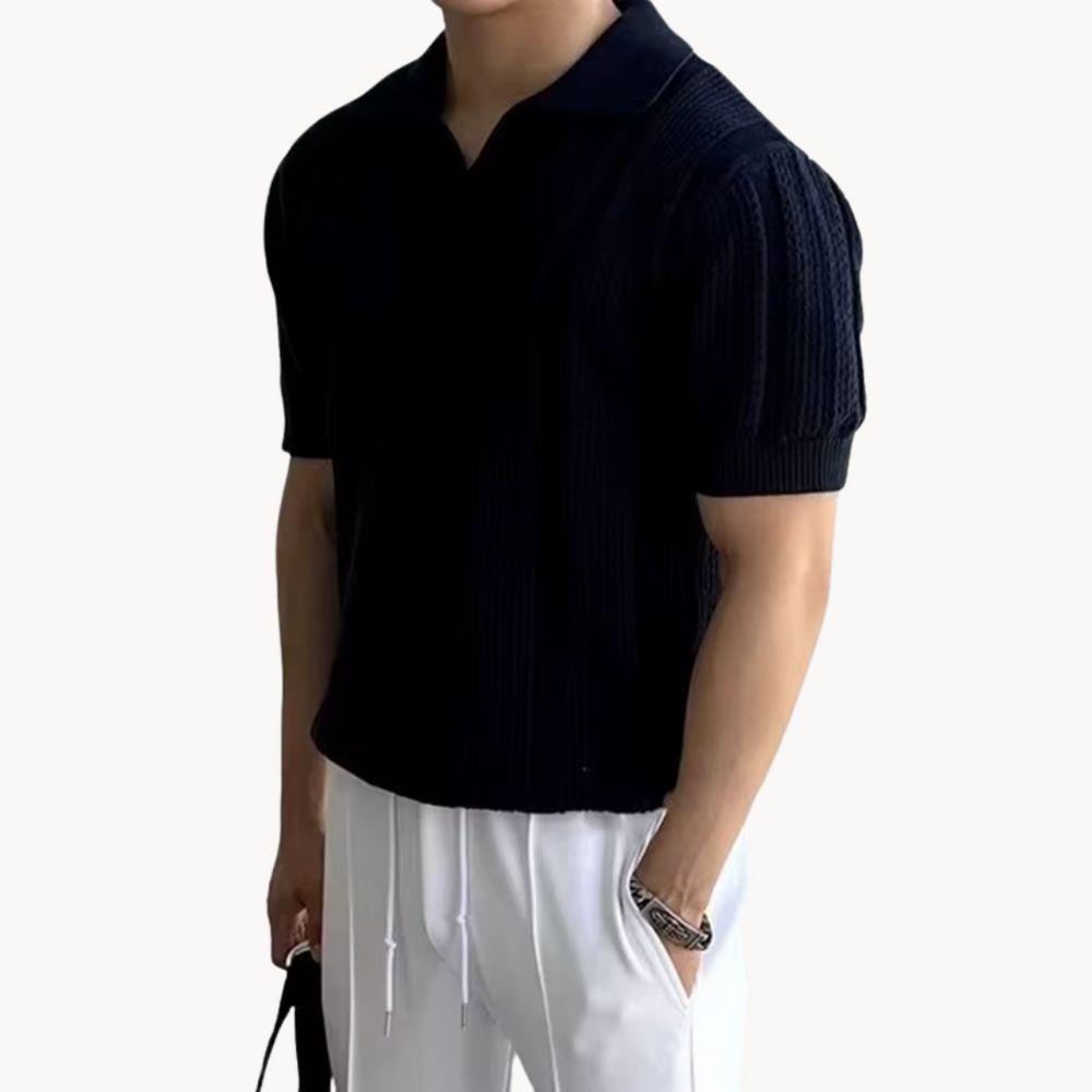 Camisa - Malha com Gola Aberta