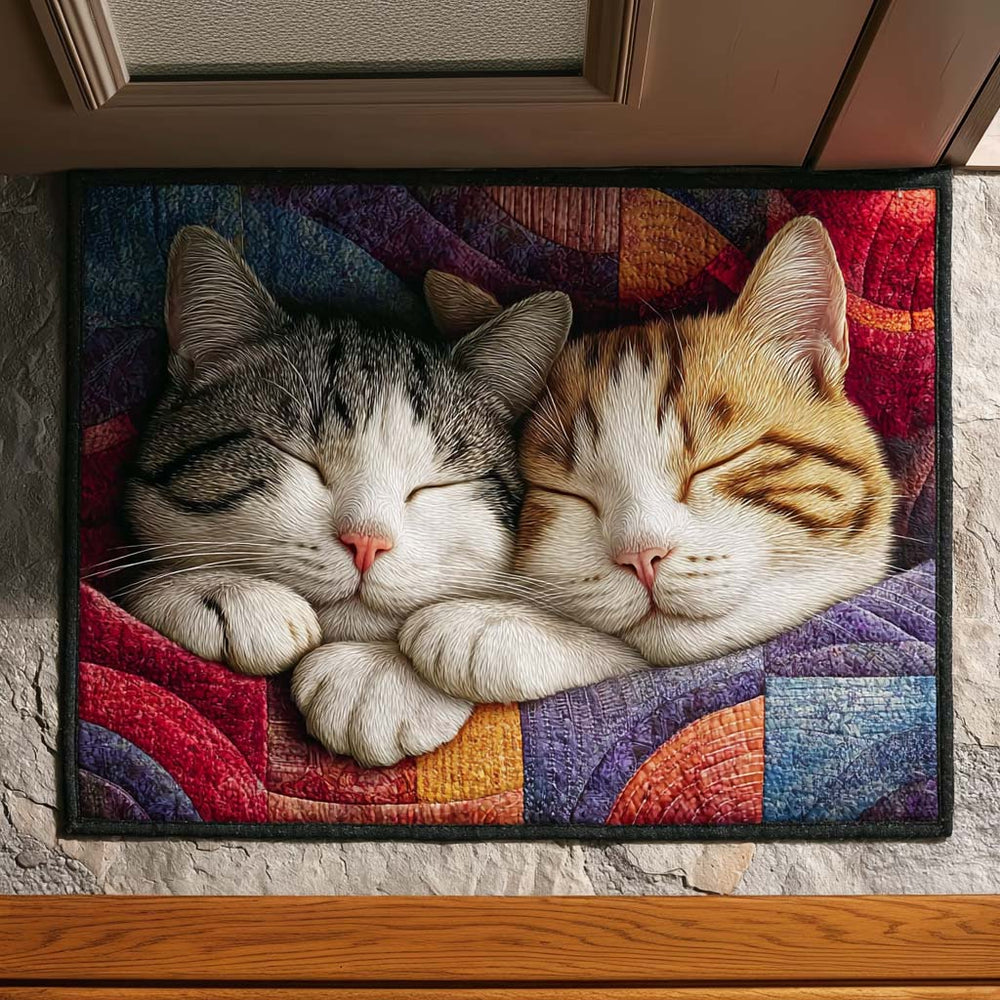 Tapete de Entrada Gatinhos Aconchegados