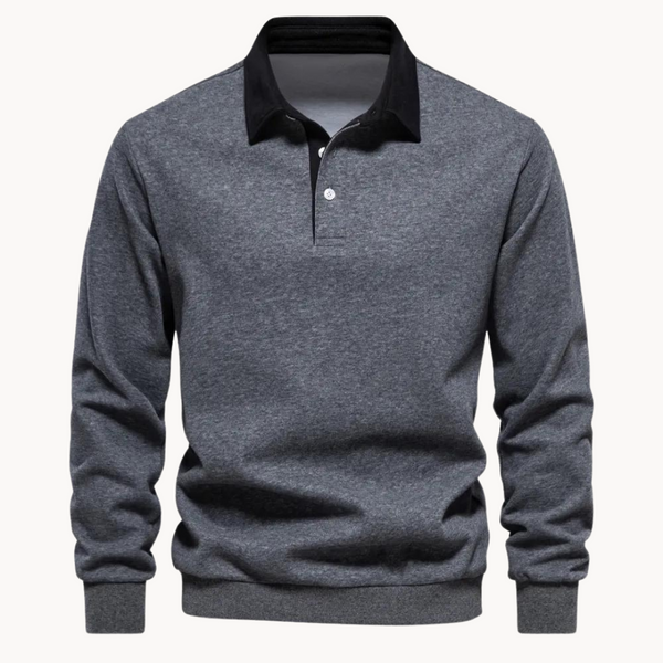 Sweatshirt Polo de Mistura Suave - Flexível