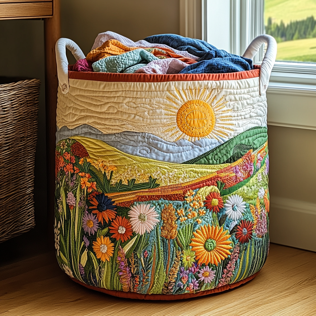 Prado em Flor | Cesto de Roupa Feito à Mão