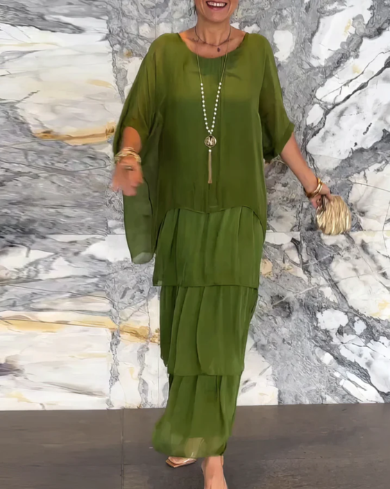 Lara – Vestido longo fluido elegante