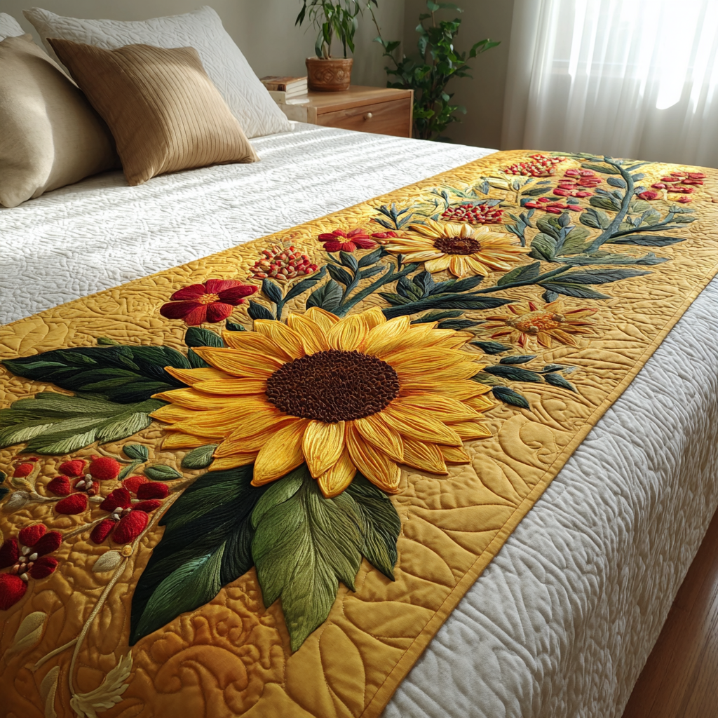 Corredor de Cama Caminho de Girassóis