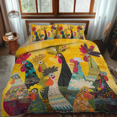 Conjunto de Cama 3 Peças Galos do Amanhecer