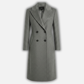 Dlhý elegantný kabát s klopovým golierom
