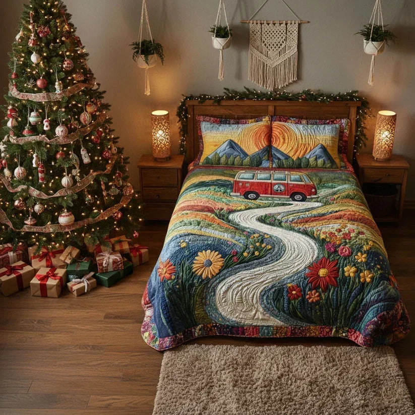 Conjunto de Cama 3 Peças Viagem Vintage
