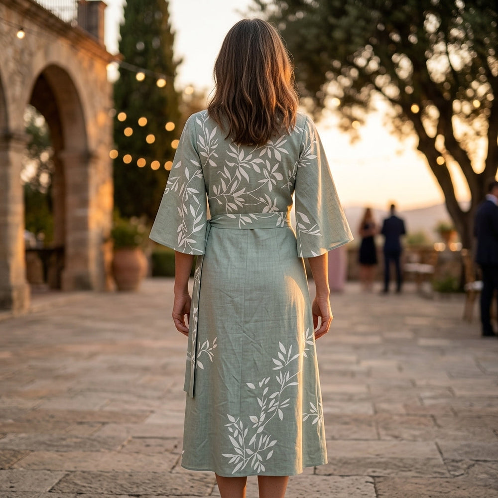 Eva | Vestido Floral de Cintura Subida