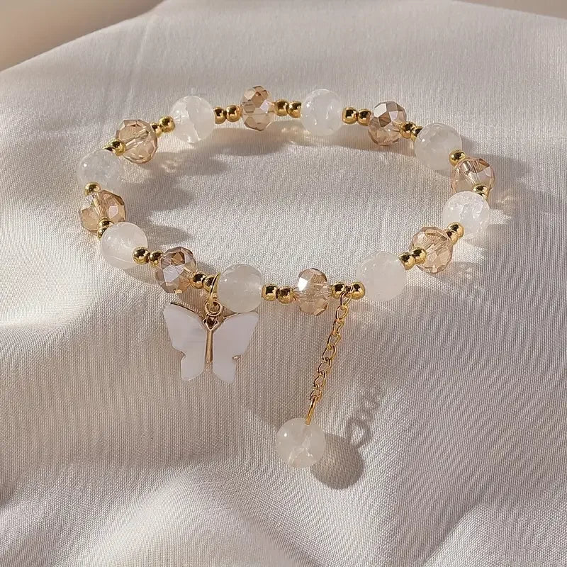 Schönes Schmetterling Perlen dehnbares Armband