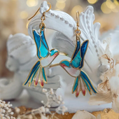 Jordana | Brincos Colibri Azul