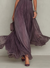 Flávia - Vestido longo roxo com decote