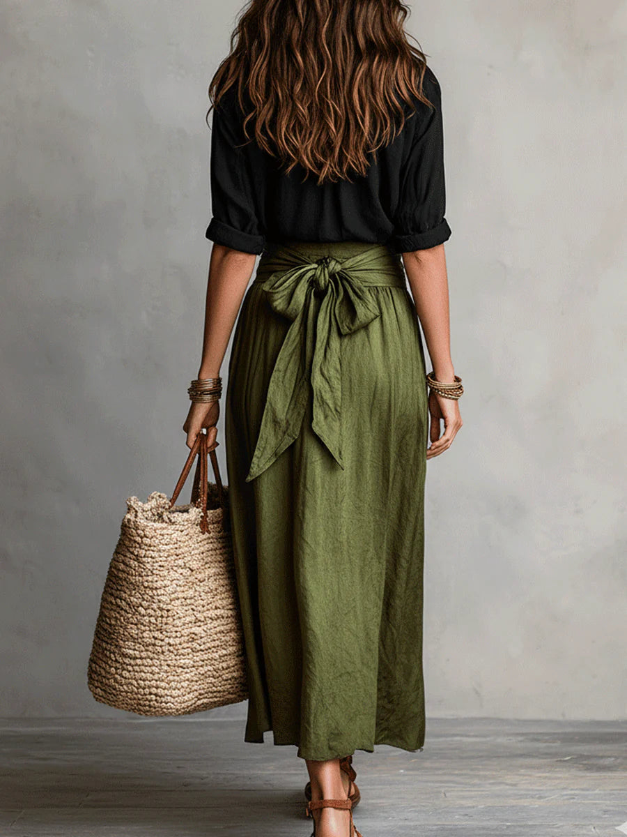 Rita | Conjunto de Camisa e Saia Midi
