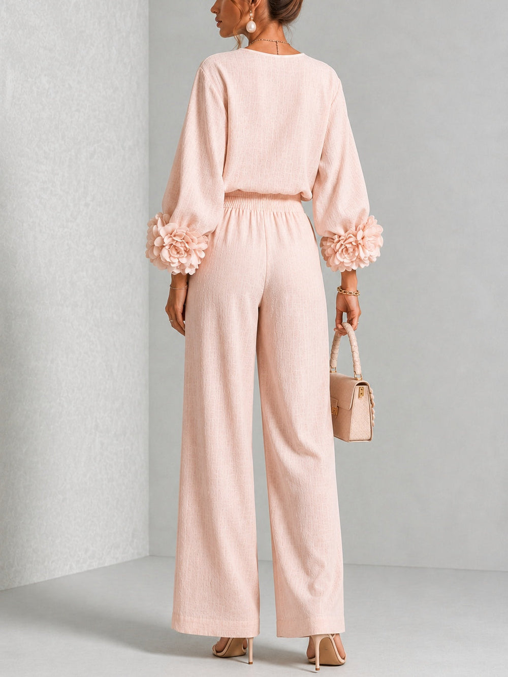 Rosa | Conjunto com Punhos Florais