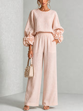 Rosa | Conjunto com Punhos Florais