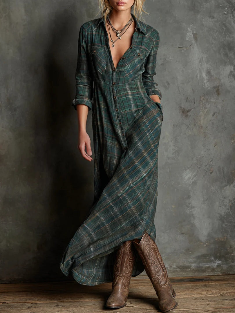 Lídia - Vestido longo de camisa