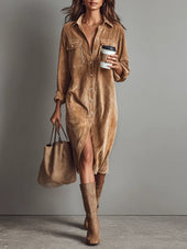 Estela | Vestido Midi em Bombazine