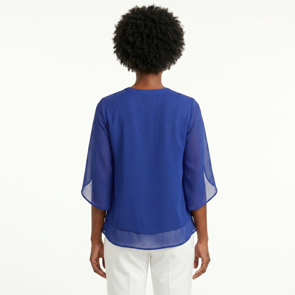 Francisca - Blusa com Mangas de Folhos