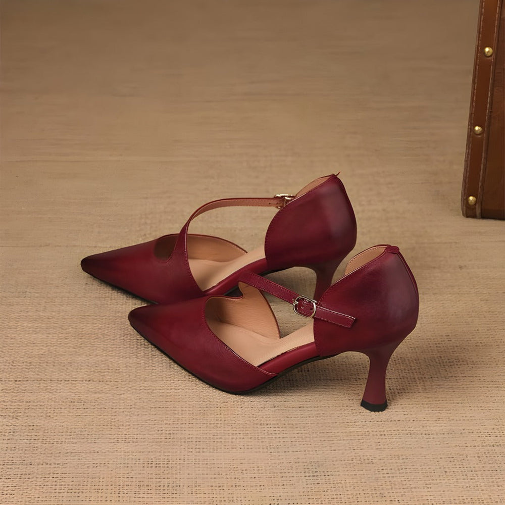Micaela | Sapatos de Salto Elegantes com Tiras Cruzadas