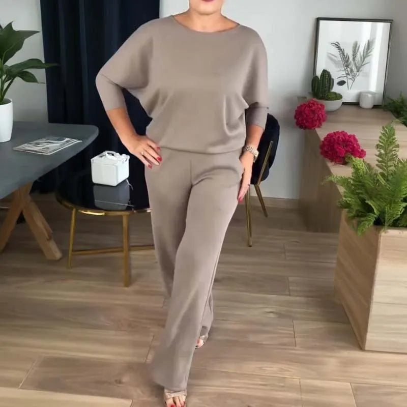 Teresa | Conjunto 3 Peças com Casaco de Malha Comprido, Top e Calça