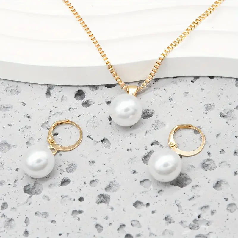 Perlen-Schmuck-Set Golden Grace | Gold