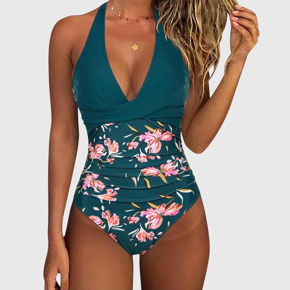 Florença - Fato de banho elegante para mulheres com decote em V