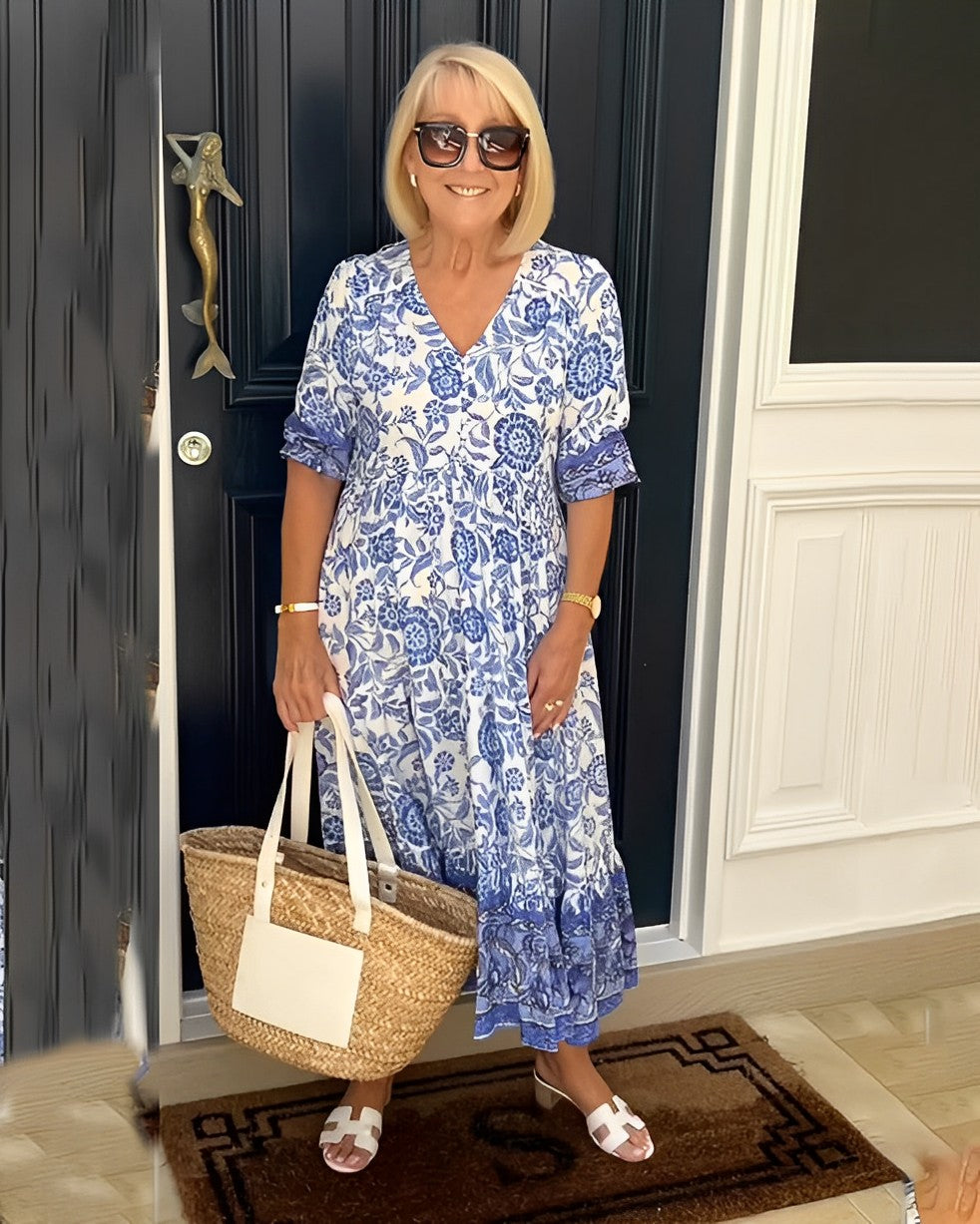 Mara – Vestido fluido leve com efeito lisonjeiro
