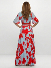 Carolina | Vestido Comprido com Estampado de Flores