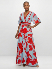 Carolina | Vestido Comprido com Estampado de Flores