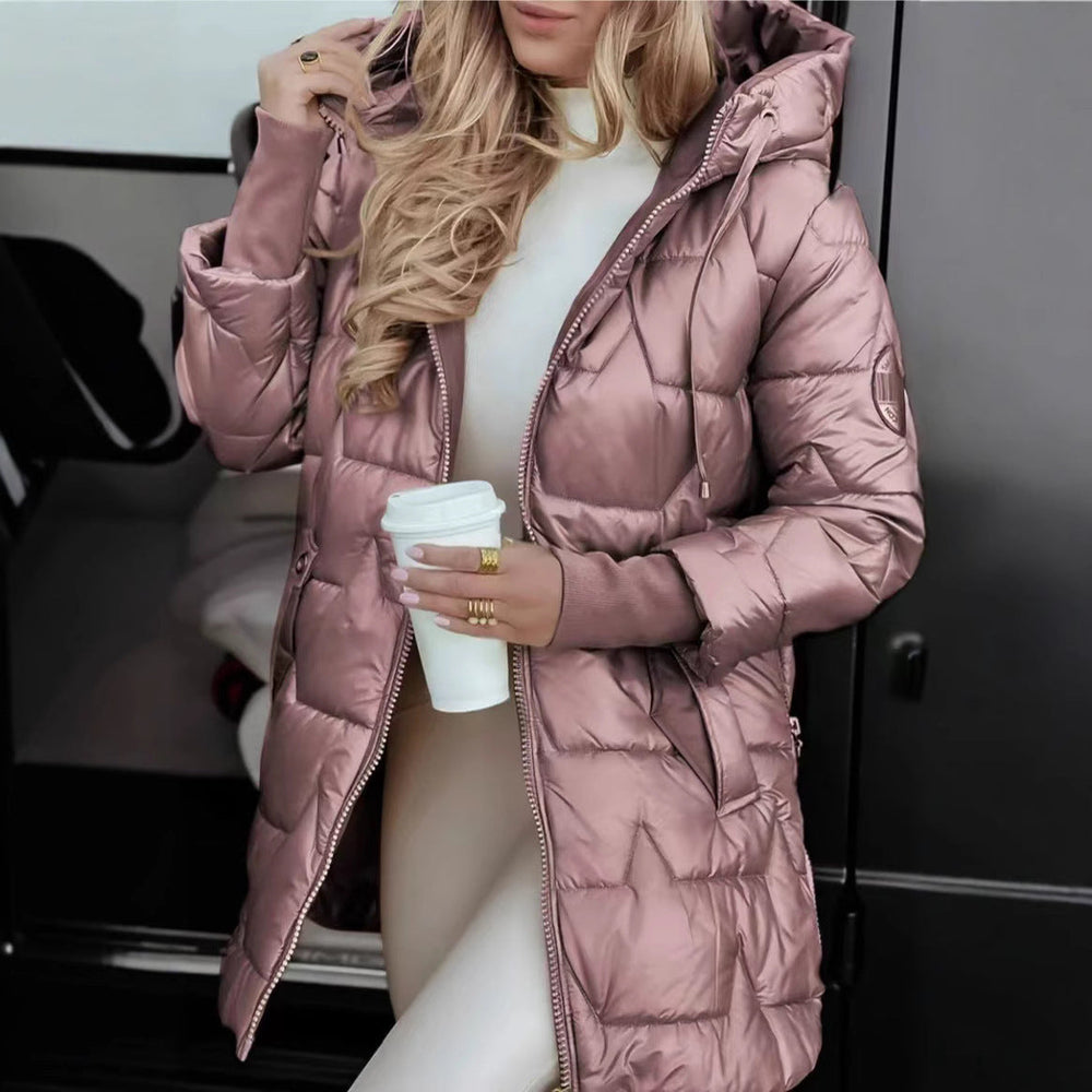 KATERINA | Lahek prešit plašč s kapuco