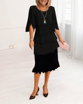Patricia - Vestido Elegante de Conforto com Rendas