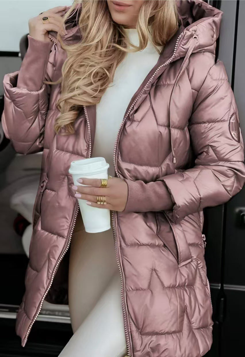KATERINA | Lahek prešit plašč s kapuco