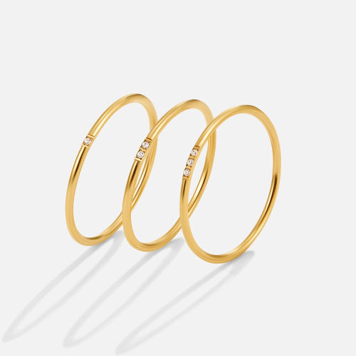 Anel Eula com Detalhe Dourado e Detalhes Brilhantes