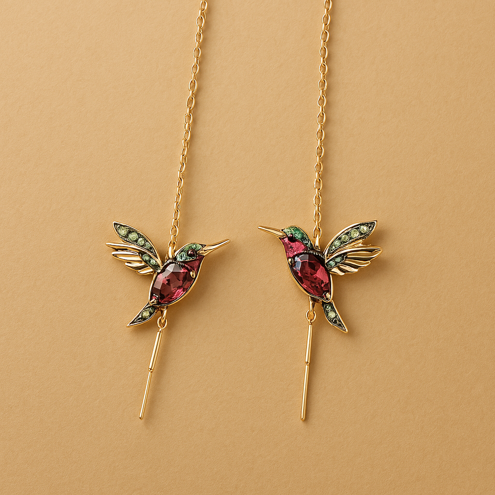 Débora | Brincos Colibri Esmalte e Zircónias