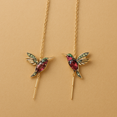 Débora | Brincos Colibri Esmalte e Zircónias