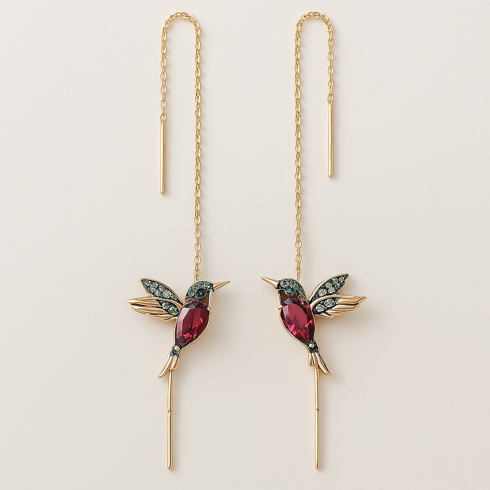 Débora | Brincos Colibri Esmalte e Zircónias