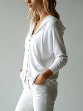 Chiara | Jopica s kapuco in gumbi – bela
